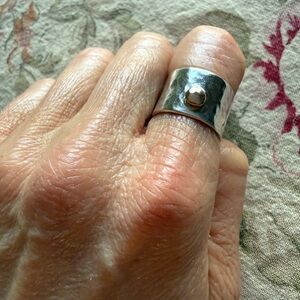 Hammered Silver Band Ring